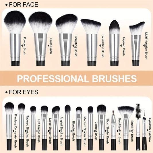 18 Pcs Professional Makeup Brush Set with Case