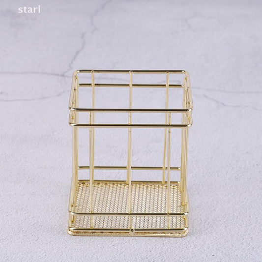 Stainless Steel Makeup Organizer Basket Cosmetics Storage Rack