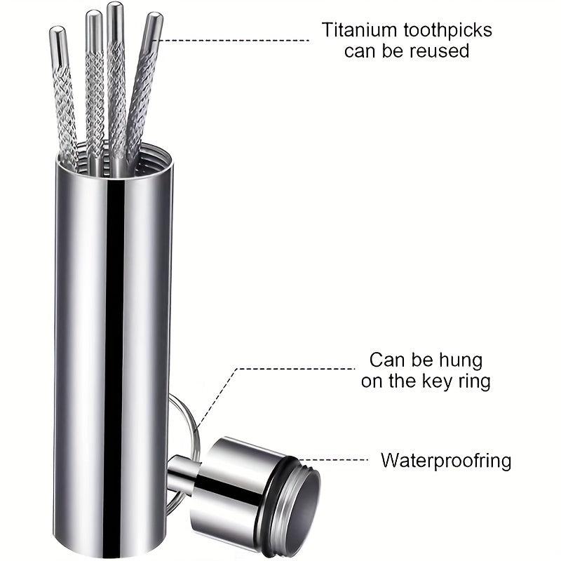 Portable Stainless Steel Toothpick Set for Camping - 7pcs