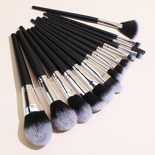 15pcs Makeup Brush Set Large Foundation Powder Blush Kabuki Cosmetic Tools Kits