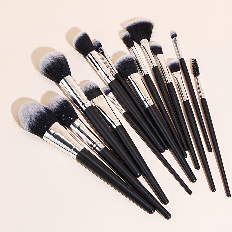 15pcs Makeup Brush Set Large Foundation Powder Blush Kabuki Cosmetic Tools Kits
