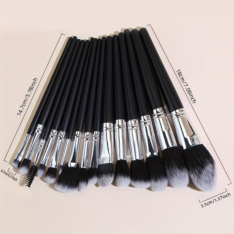 15pcs Makeup Brush Set Large Foundation Powder Blush Kabuki Cosmetic Tools Kits