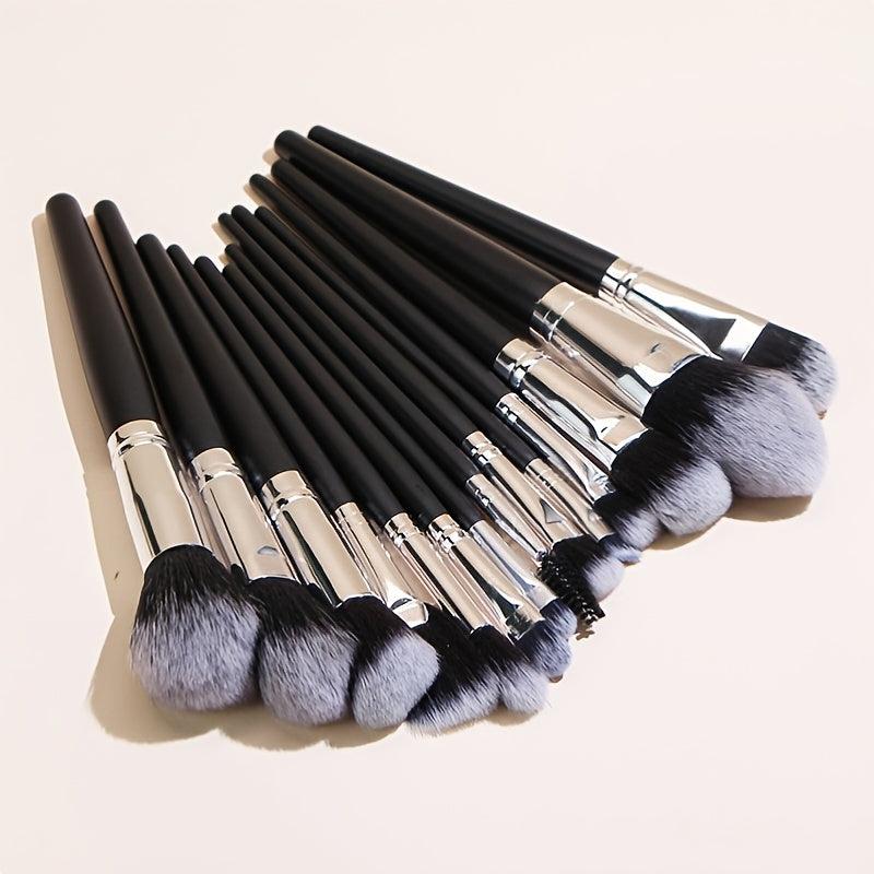 15pcs Makeup Brush Set Large Foundation Powder Blush Kabuki Cosmetic Tools Kits