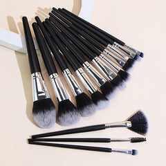 15pcs Makeup Brush Set Large Foundation Powder Blush Kabuki Cosmetic Tools Kits
