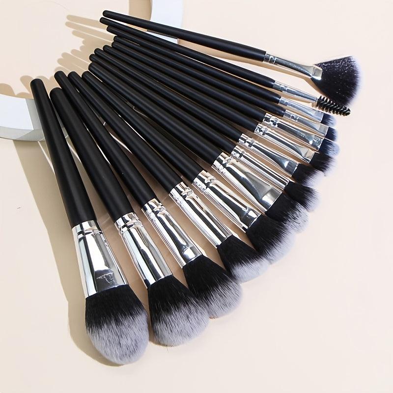 15pcs Makeup Brush Set Large Foundation Powder Blush Kabuki Cosmetic Tools Kits