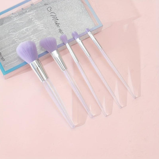 5Pcs Mermaid Makeup Brush Set for Face Eye Cosmetic Tools