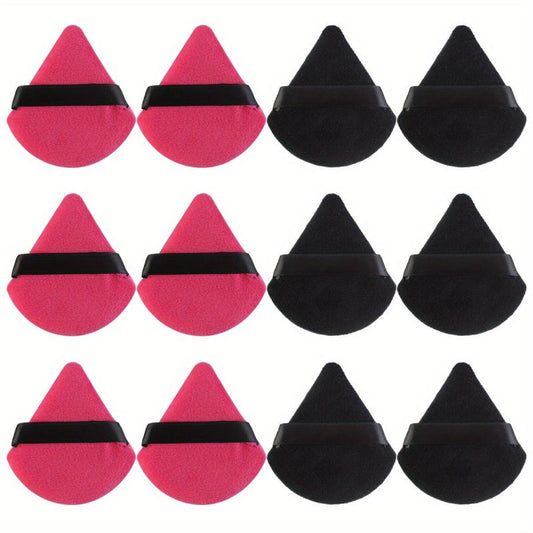 12pcs Triangle Makeup Puff Loose Powder Soft Sponge