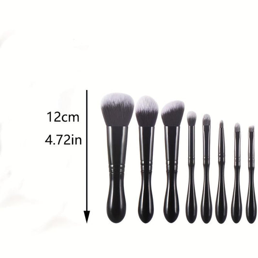 8pc Baseball Bat Makeup Brush Kit Soft Bristles Blush Powder Eyeshadow Cosmetic