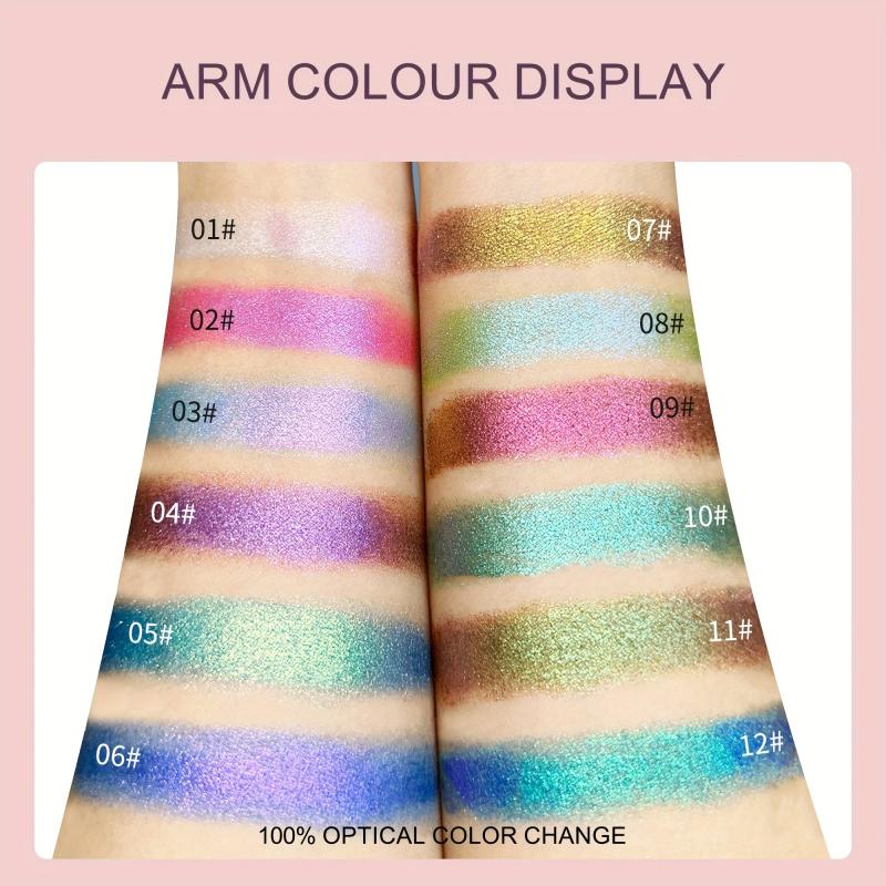 Monochromatic Chameleon Eyeshadow Palette, Sparkle Green Eyeshadow Powder