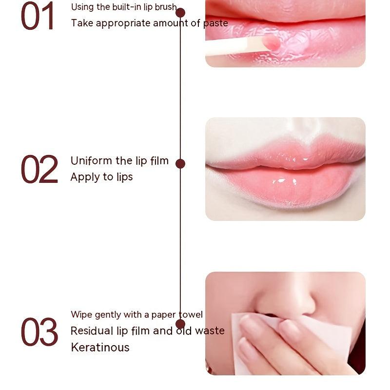 Colorless Lip Mask with Brush Replenishes Moisturizes and Desalinates Lip Lines
