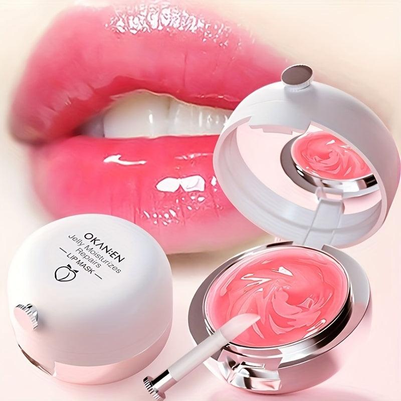 Colorless Lip Mask with Brush Replenishes Moisturizes and Desalinates Lip Lines