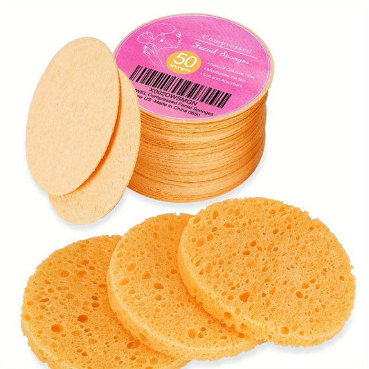 50pcs Compressed Facial Sponges 100% Natural Spa Sponges