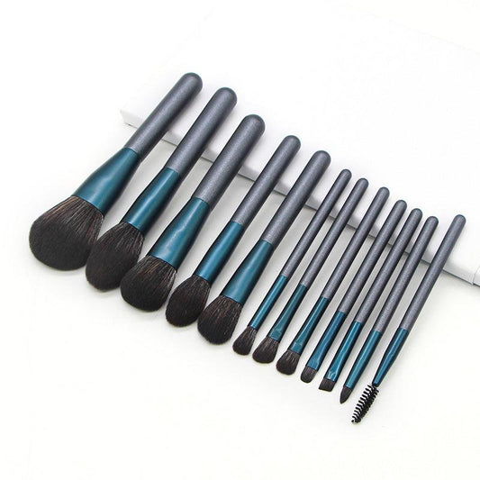 12pcs Grape Makeup Brush Set Soft Synthetic Hair