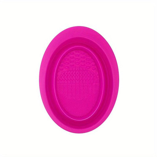 Silicone Makeup Brush Scrubber Cleaning Mat with Bowl