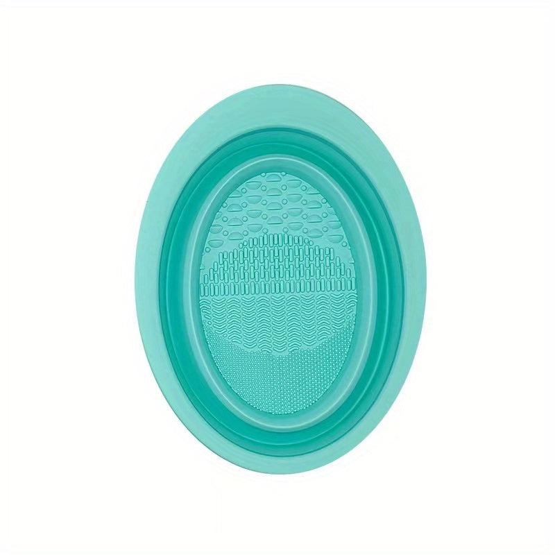 Silicone Makeup Brush Scrubber Cleaning Mat with Bowl