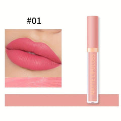 Matte Lip Gloss Non-stick Cup Waterproof High Pigment Velvet Glow Lipstick