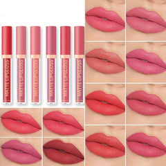 Matte Lip Gloss Non-stick Cup Waterproof High Pigment Velvet Glow Lipstick