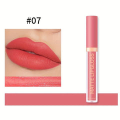 Matte Lip Gloss Non-stick Cup Waterproof High Pigment Velvet Glow Lipstick