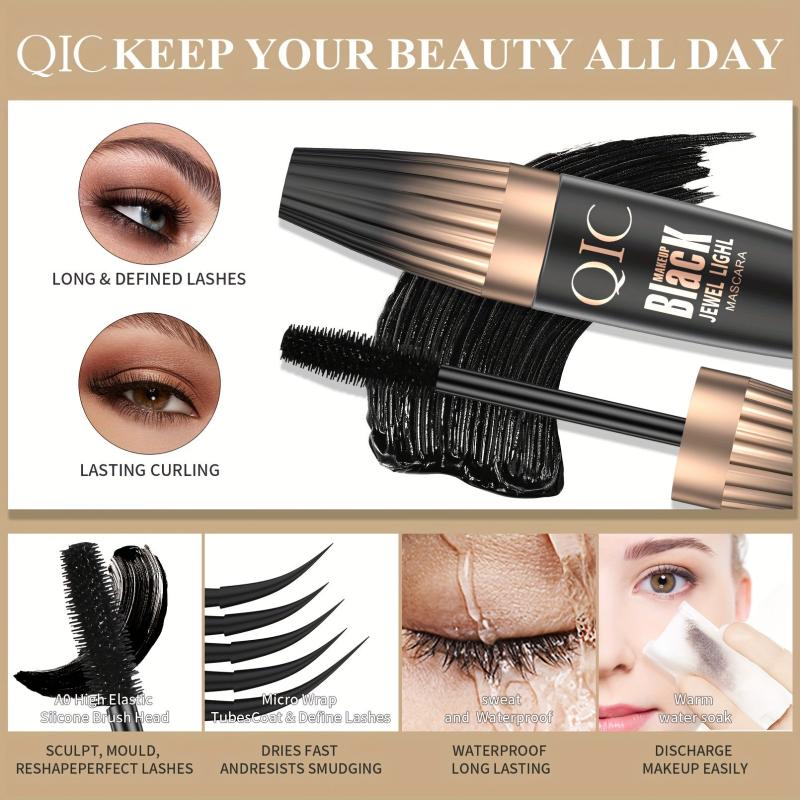 Volumizing Waterproof Mascara, Long Lasting Curling Lashes