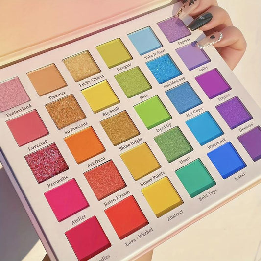 30-Color Coral Tone Eyeshadow Palette for Party and Dance Performance