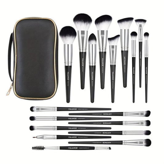 Makeup Brushes 18 Pcs Professional Synthetic Makeup Brush Set With Case