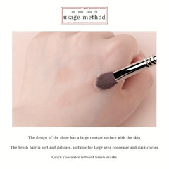 Precision Angled Concealer Brush for Flawless Coverage of Dark Circles