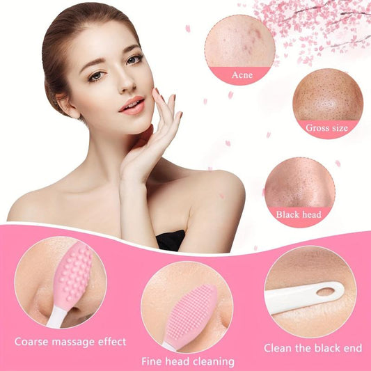 Silicone Face Scrubber Set 6pcs Exfoliator Blackhead Skin Care Tools