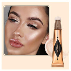 Highlighter Cream with Sponge Applicator for Brightening Makeup