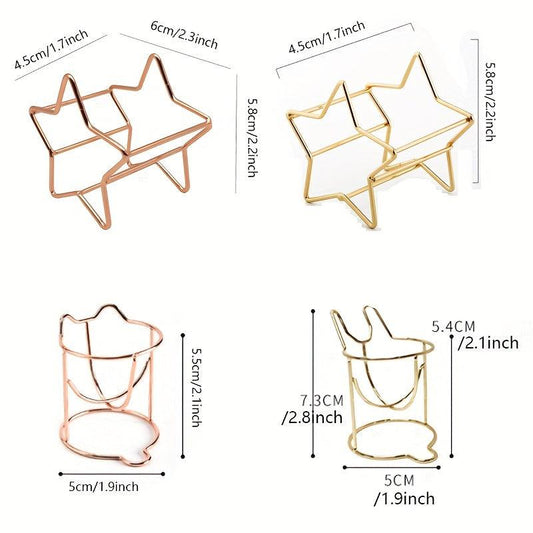 2pcs Cat Ear Star Beauty Storage Rack