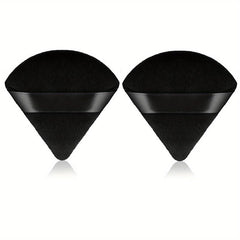 2 Triangle Powder Puffs Soft Plush Makeup Sponges