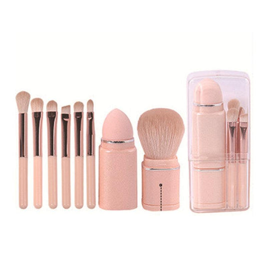 8 in 1 Portable Makeup Brushes Set for Travel & Contouring