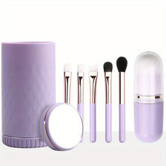 6-in-1 Makeup Brushes with Mirror Set Portable Kit
