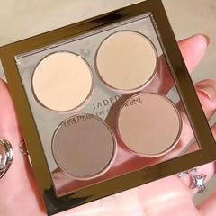 Portable 4 Eyeshadow Palette with Nude and Purple Grey Shades