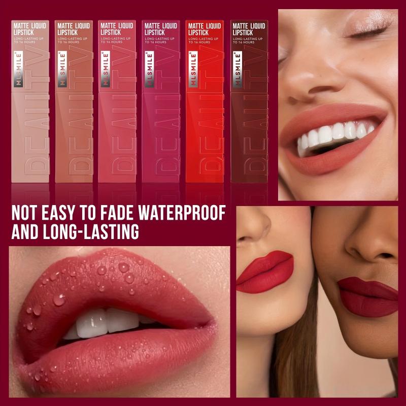6 Colors Lip Gloss Lip Glaze Liquid Lipstick Set