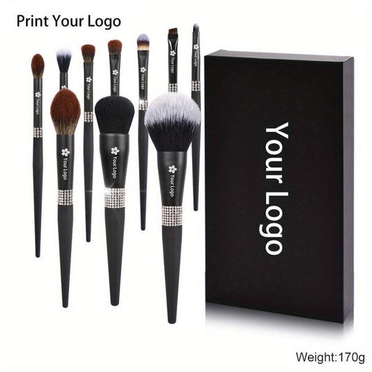 Makeup Brushes 15pcs Crystal Handle Set Kabuki Foundation Blush Powder Brush