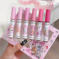 6-Pcs Lip Glaze Set Jelly Lip Long Lasting Sweet Gloss