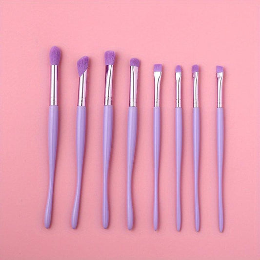 8PCS Professional Makeup Brush Set Lavender