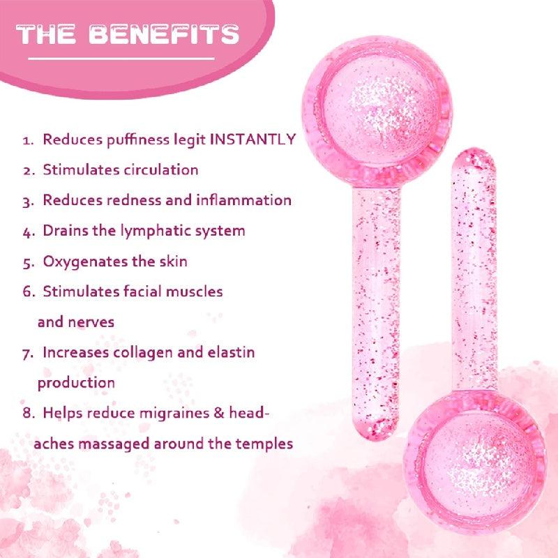 Crystal Ice Ball for Facials Reduce Puffiness & Tighten Skin