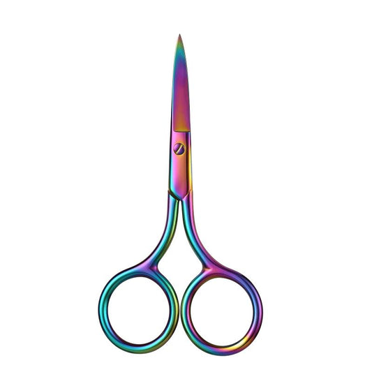 Stainless Steel Eyebrow Scissors Round Head Safety Nose Hair Scissors