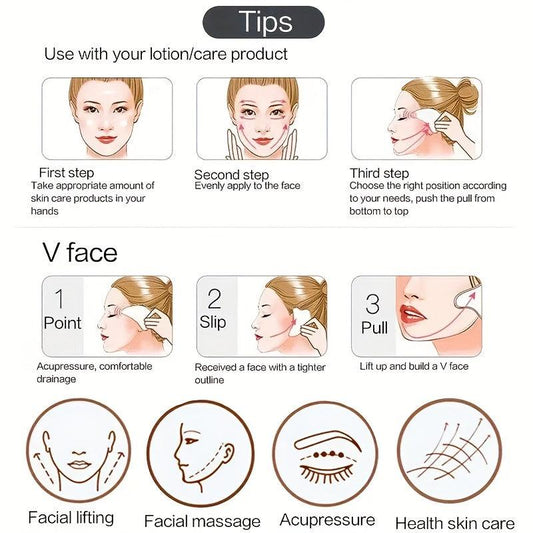 Heart Shaped Gua Sha Board Facial Massage Tool