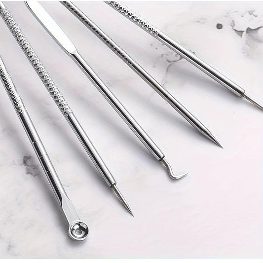 5pcs Stainless Steel Blackhead Remover Pimple Popper Tool