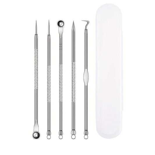 5pcs Stainless Steel Blackhead Remover Pimple Popper Tool