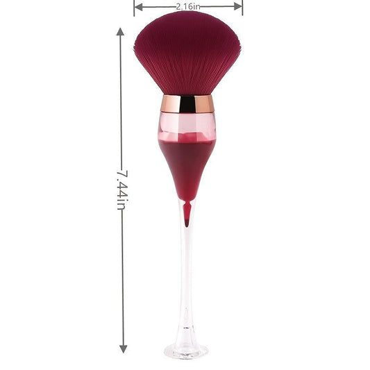Red Wine Glass Makeup Brush Stand