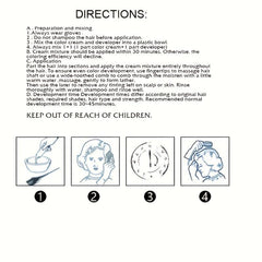 Permanent Hair Dye Cream Set 40ml with Developer and Conditioner