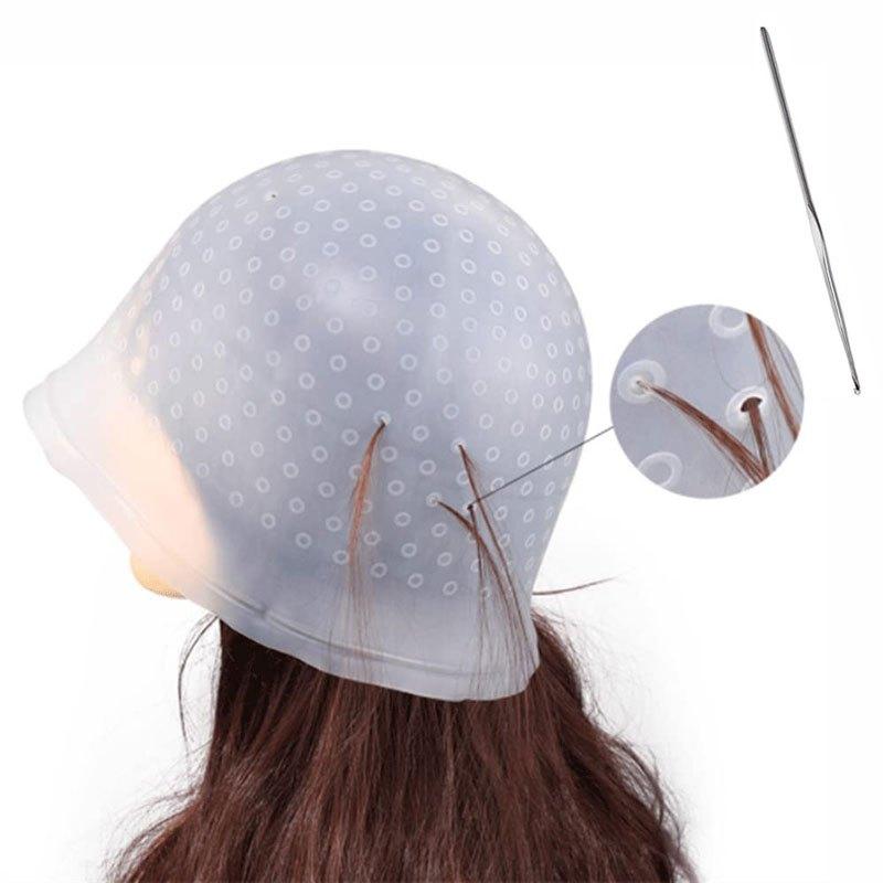 Silicone Hair Coloring Highlighting Cap Professional Dyeing Tools