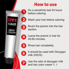 100ml Grandma Gray Hair Dye Cream Y2K Halloween Natural Hair Dye Cream