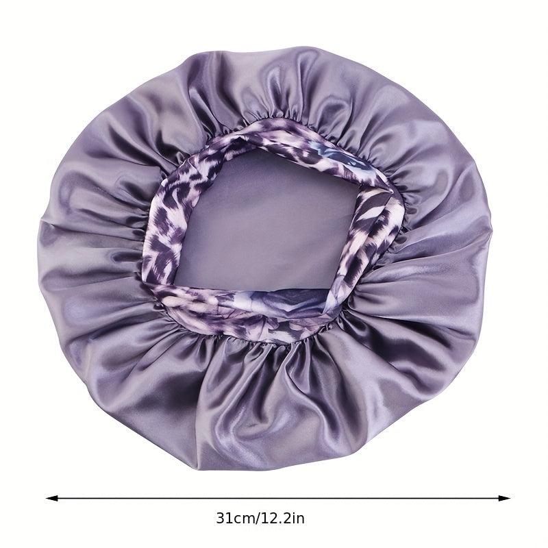 Satin Night Sleep Cap Wide Band Elastic Headband Satin Bonnet Hat