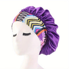 Satin Night Sleep Cap Wide Band Elastic Headband Satin Bonnet Hat