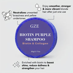 Biotin Purple Shampoo Soap Bar for Blonde Hair