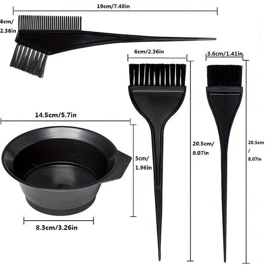 Professional Hair Dye Bowl Comb Brush Set Salon Hairdressing Tools